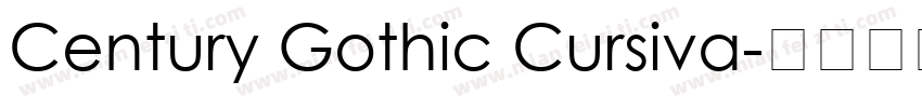 Century Gothic Cursiva字体转换